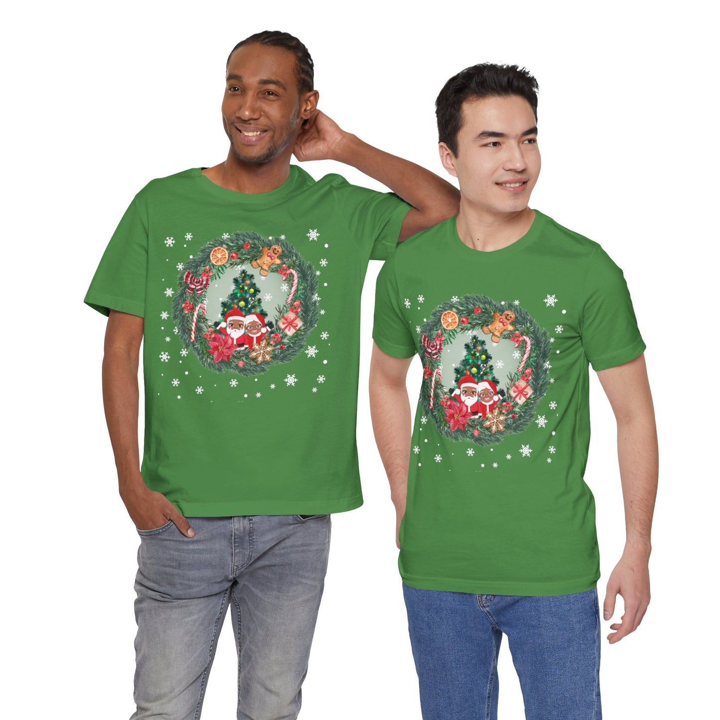 Santa Family / Christmas Short Sleeve Tee | Unisex Jersey