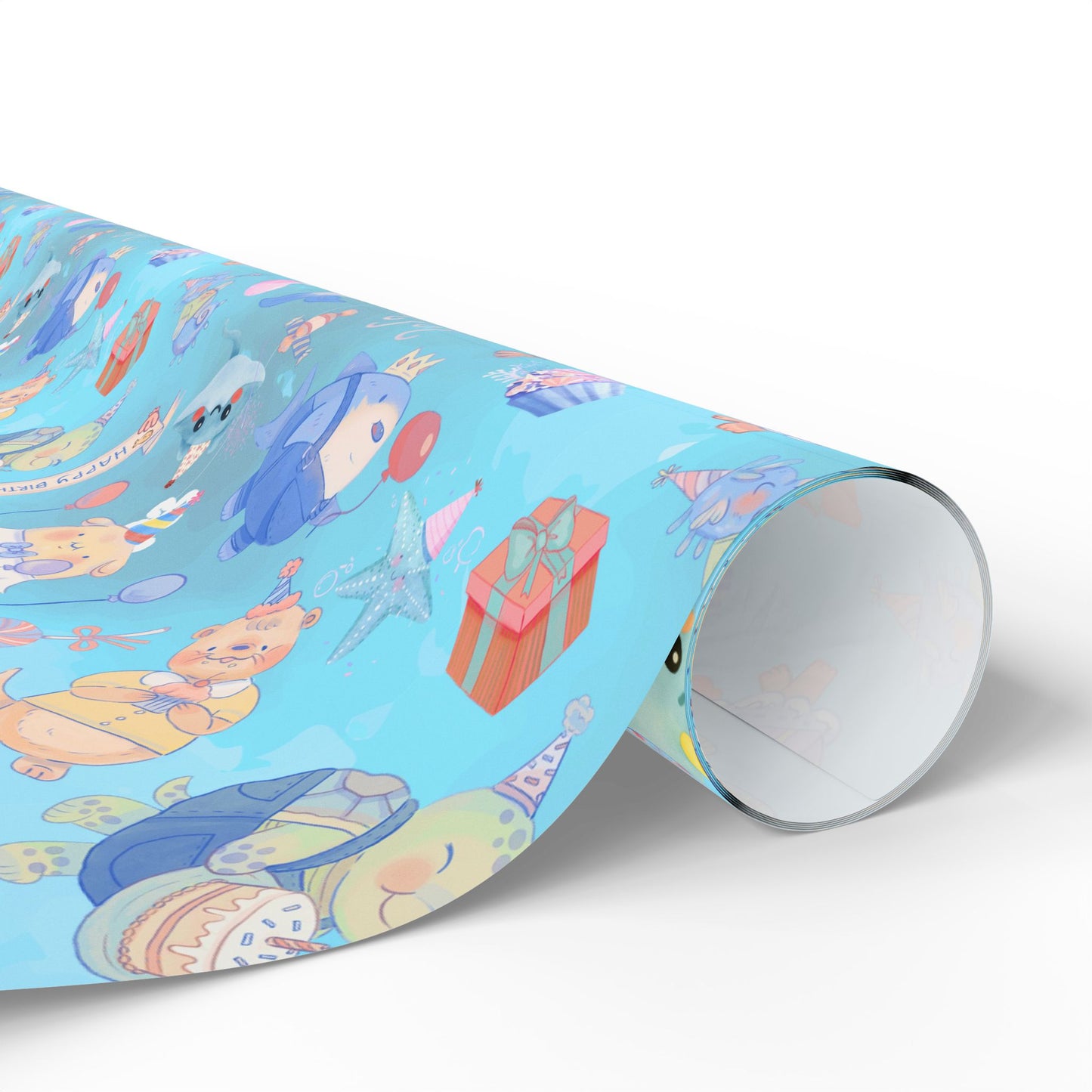 Under Water Party Gift Wrap | Cute Sea Critters | Wrapping Paper