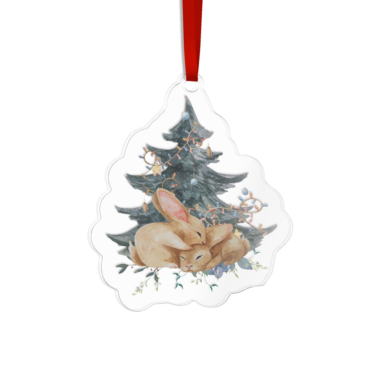Tree Bunnies | Holiday Cuties Acrylic Ornament