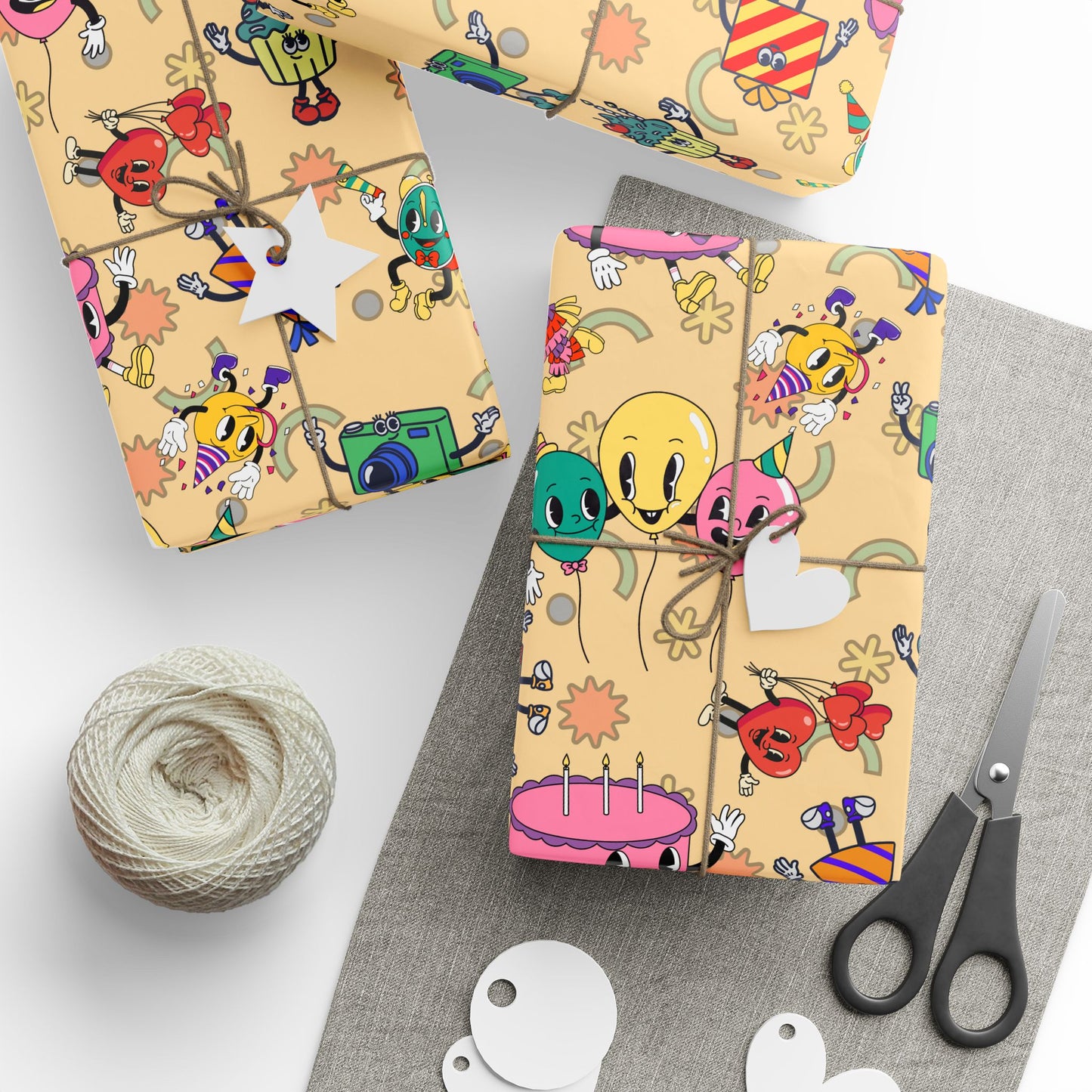 Loonies Birthday Party Gift Wrap | The Funnies | Cartoonist Wrapping Paper