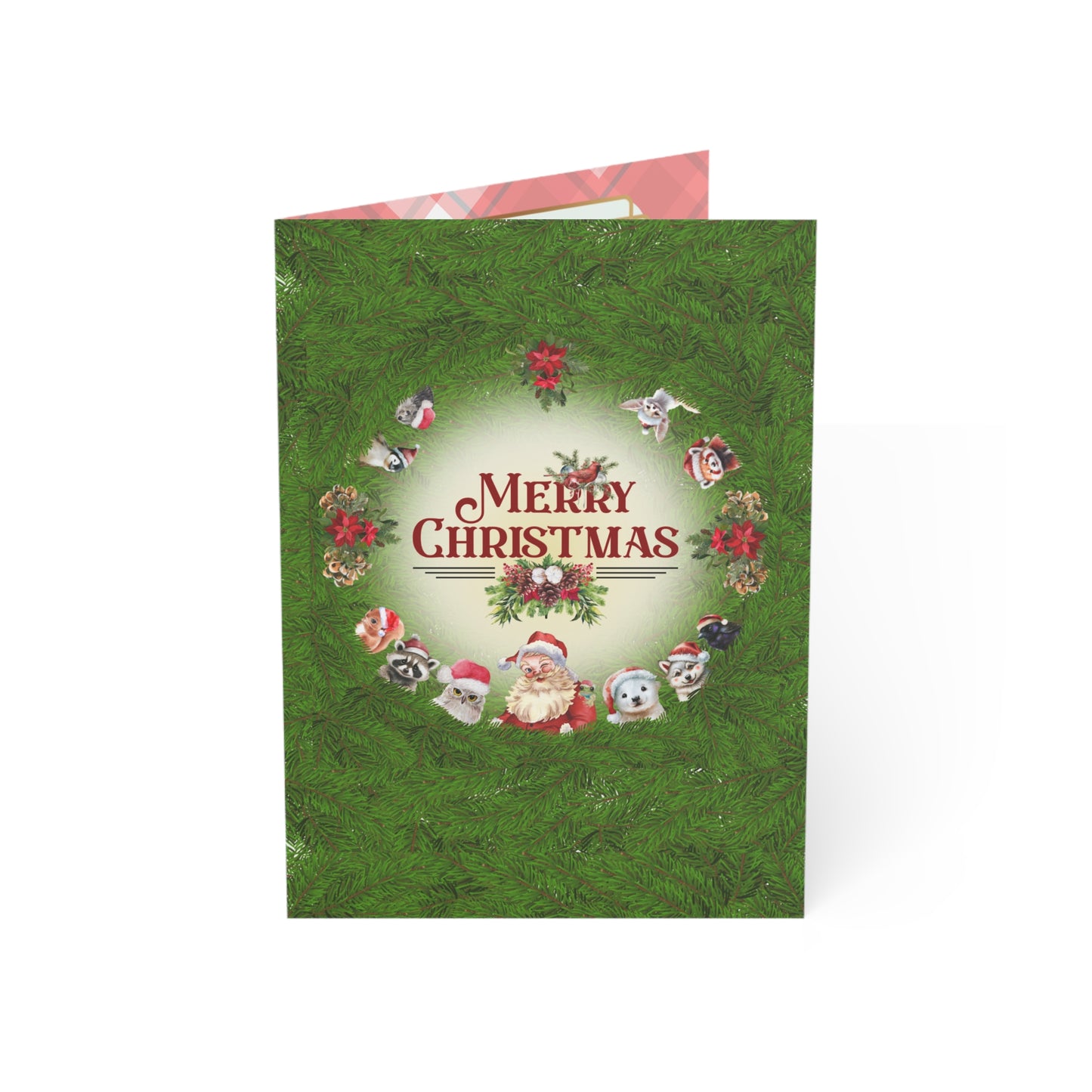 Merry Christmas | Santa and Critters | Greeting Cards