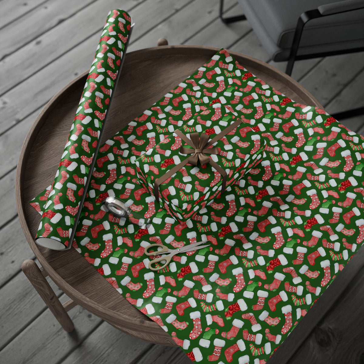 Stockings and Cheer | Holiday Patterns Wrapping Paper