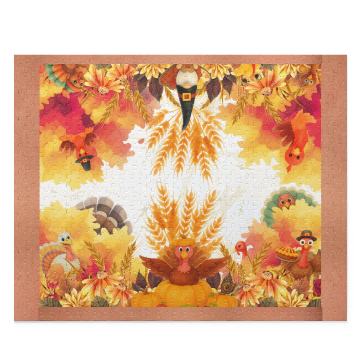 Turkey Hunt Puzzle — 252/500-Piece Jigsaw with Bunnies & Duckling