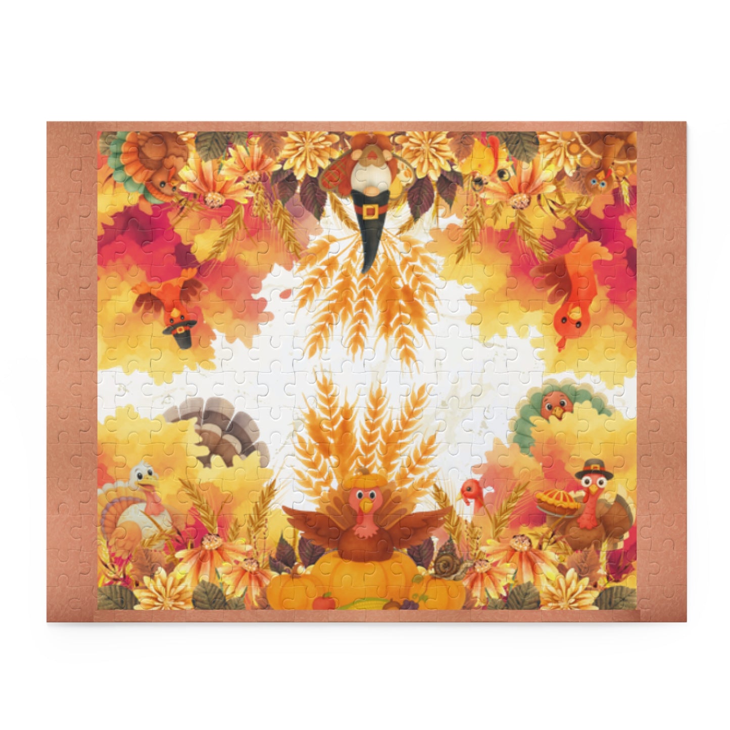 Turkey Hunt Puzzle — 252/500-Piece Jigsaw with Bunnies & Duckling