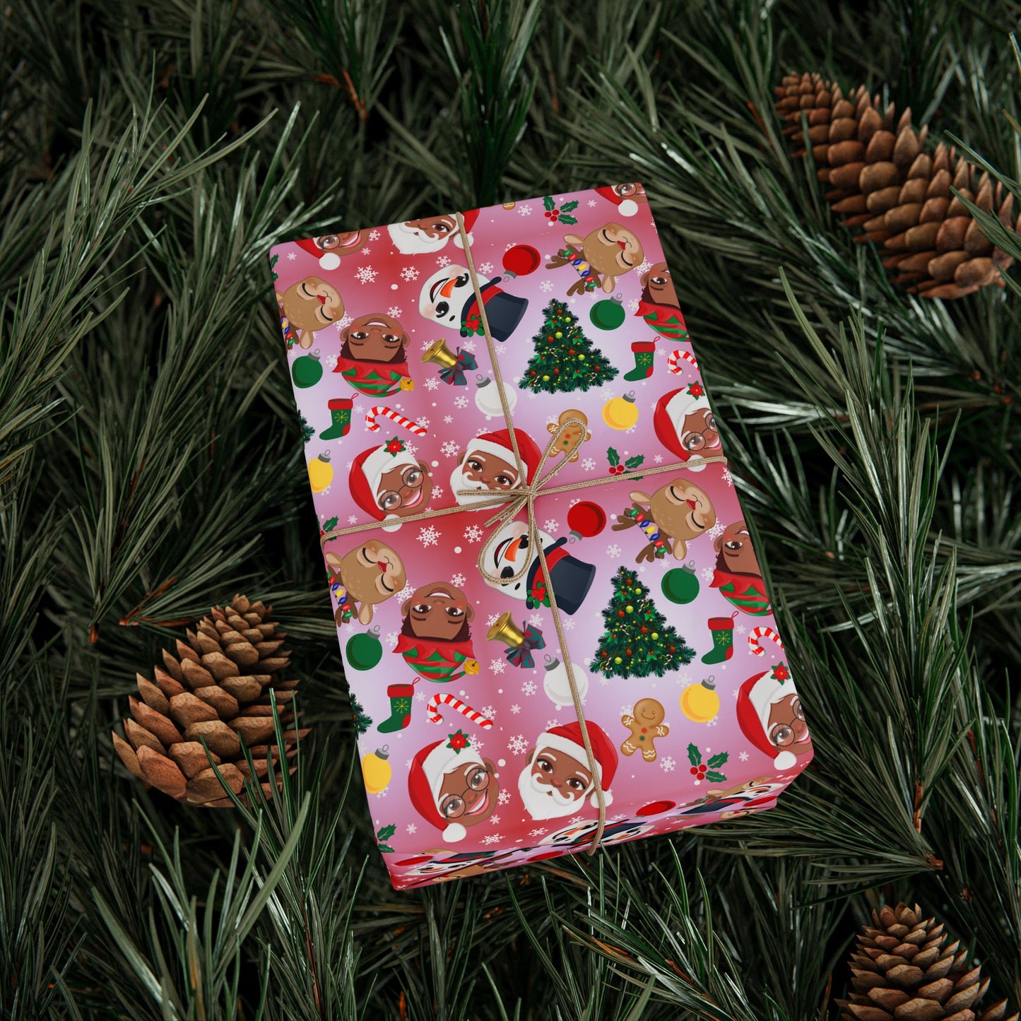 Santa Family | Wrapping Paper