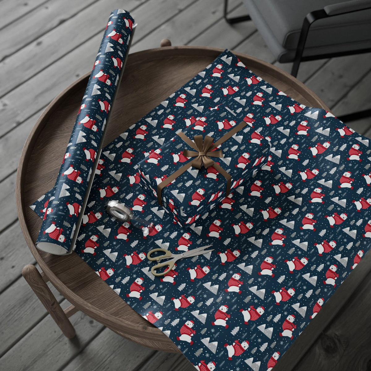 Polar Bear on Ice | Holiday Patterns Wrapping Paper