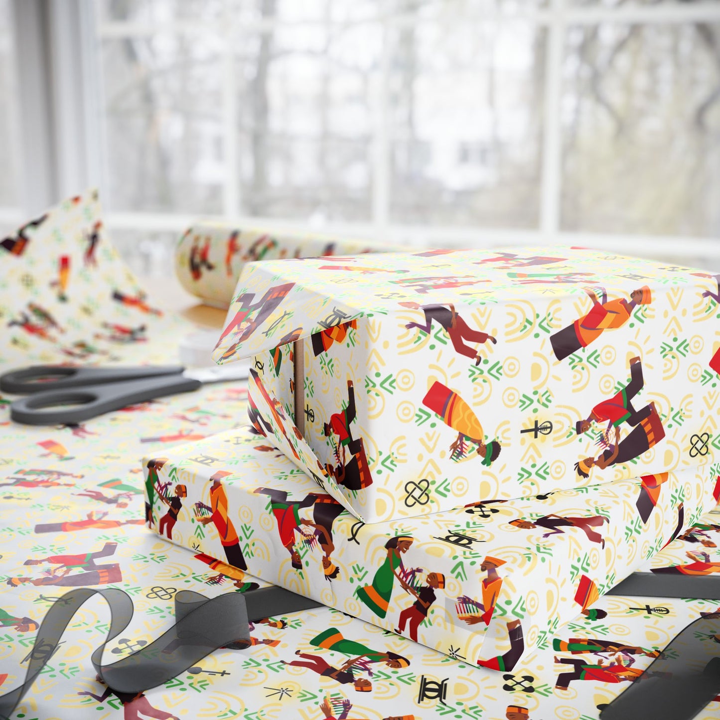 Family Kinara | Kwanzaa Inspired | Wrapping Paper
