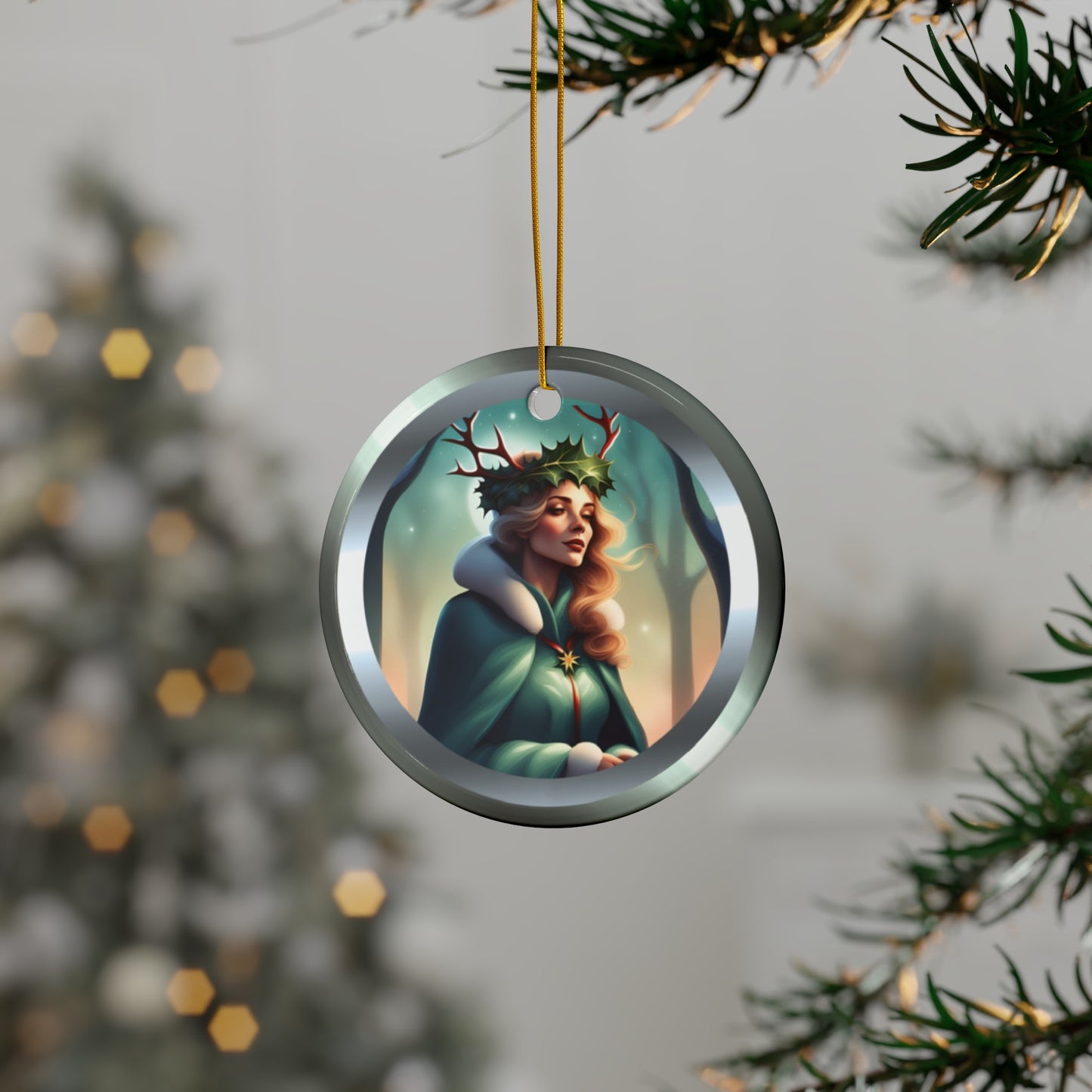 Midwinter Maiden | Slavic Inspired | Heirloom Ceramic Ornaments (1pc, 3pcs, 5pcs, 10pcs)