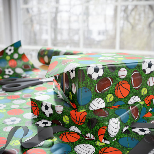 Sports Lover Gift Wrap | VIP All Star | All Sports Athletic Wrapping Paper for Coaches, Players & Fans