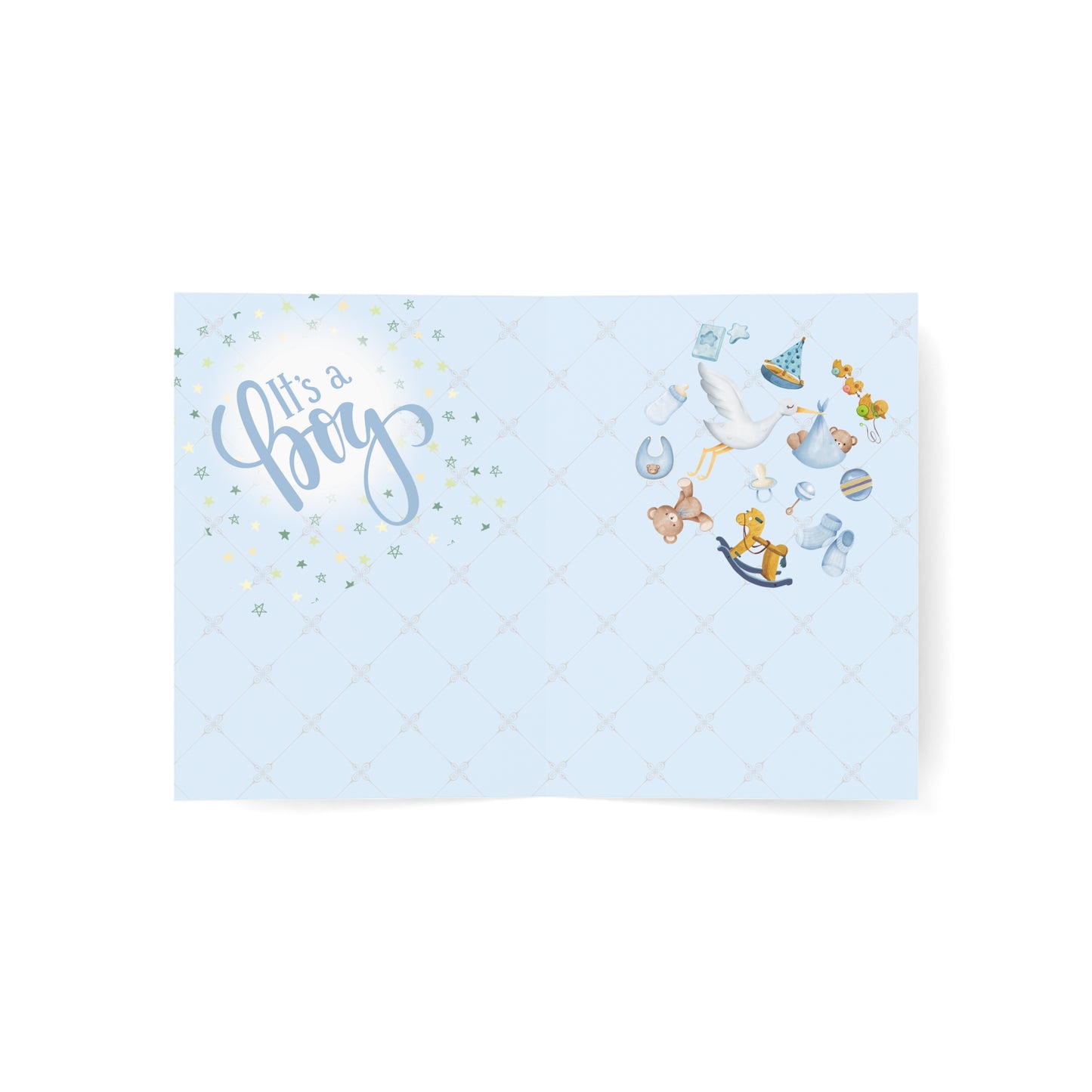 Surprise It’s a Boy Gender Reveal Greeting Cards — Pack of 1/10/30/50