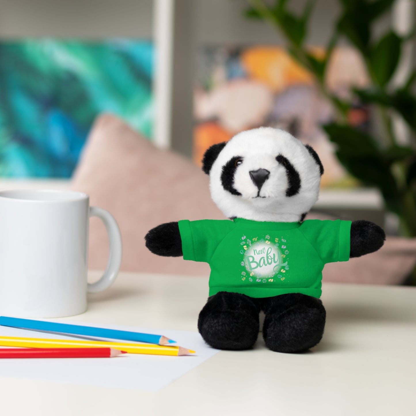 New Baby | Plush Toy with T-Shirt (10 Colors, 6 Animals)