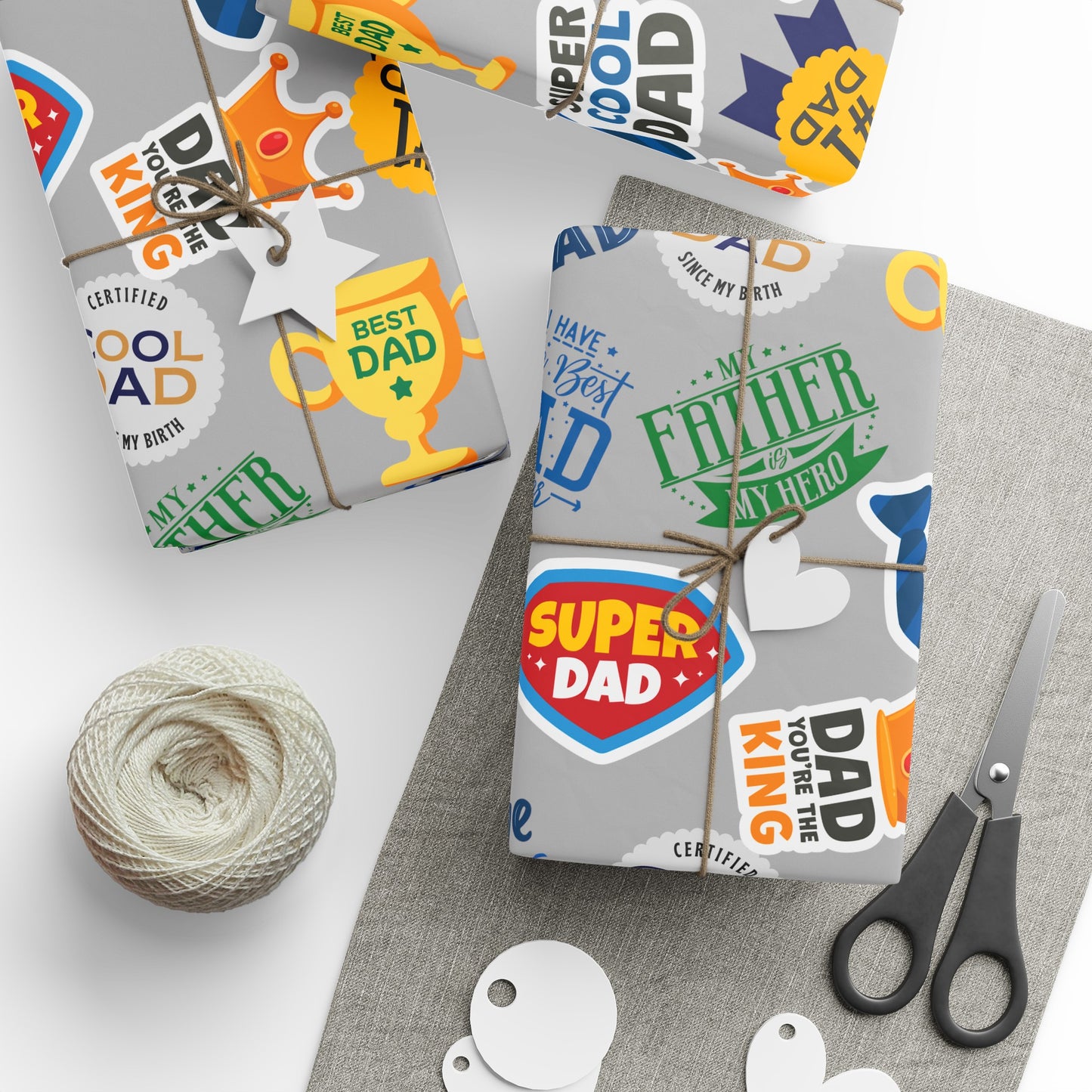 BEST DAD (Silver) | Wrapping Papers