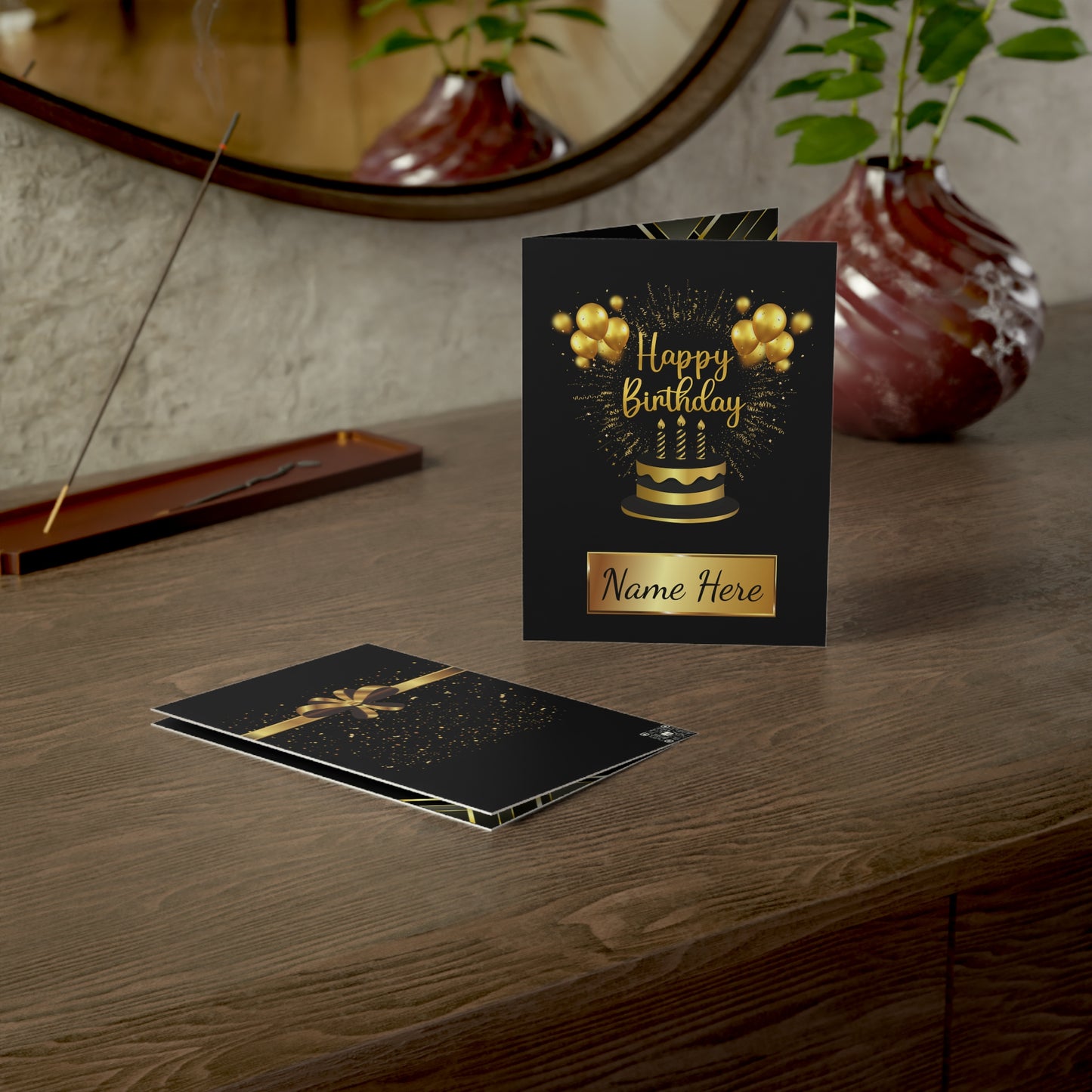 Birthday of Gold Cards | Custom B-Day | Notes from the Heart (1, 10 pcs)