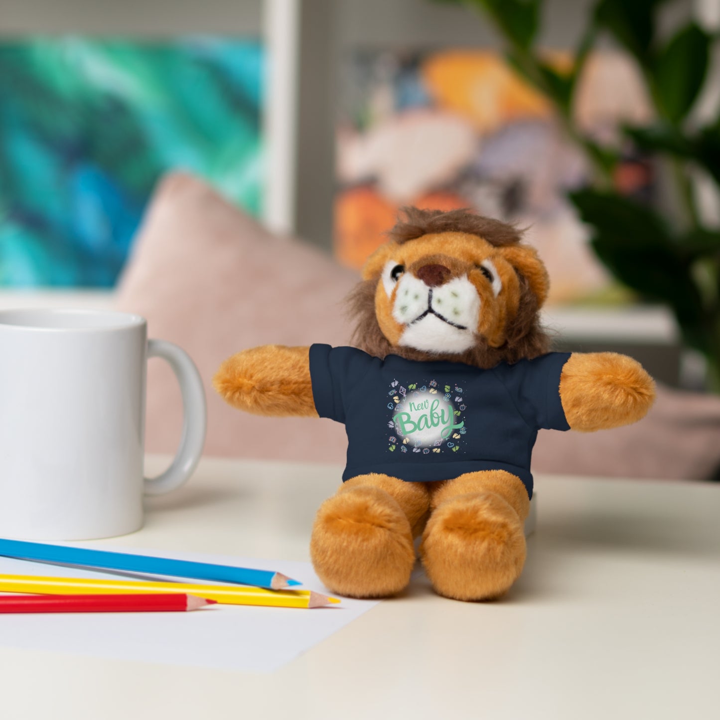 New Baby | Plush Toy with T-Shirt (10 Colors, 6 Animals)