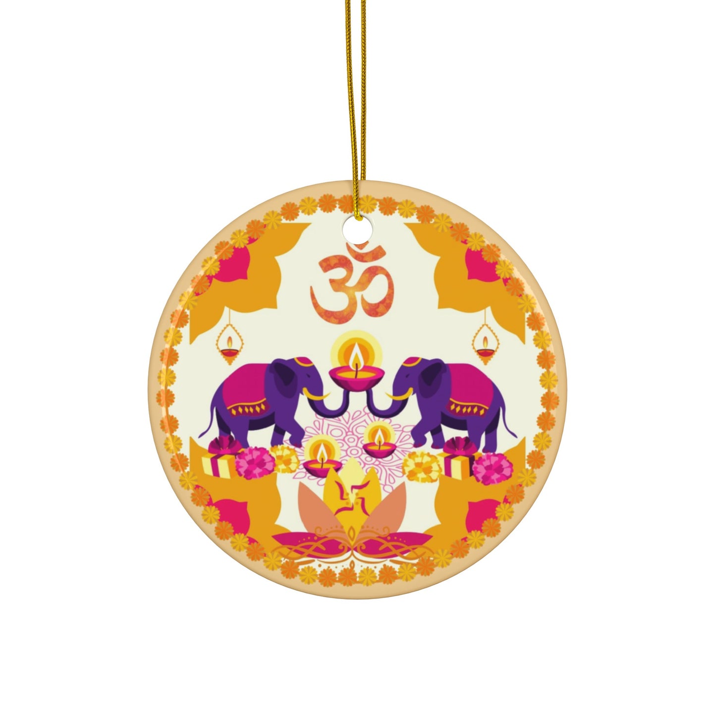 Elephant by Light | Hindu Inspired | Heirloom Ceramic Ornaments (1pc, 3pcs, 5pcs, 10pcs)