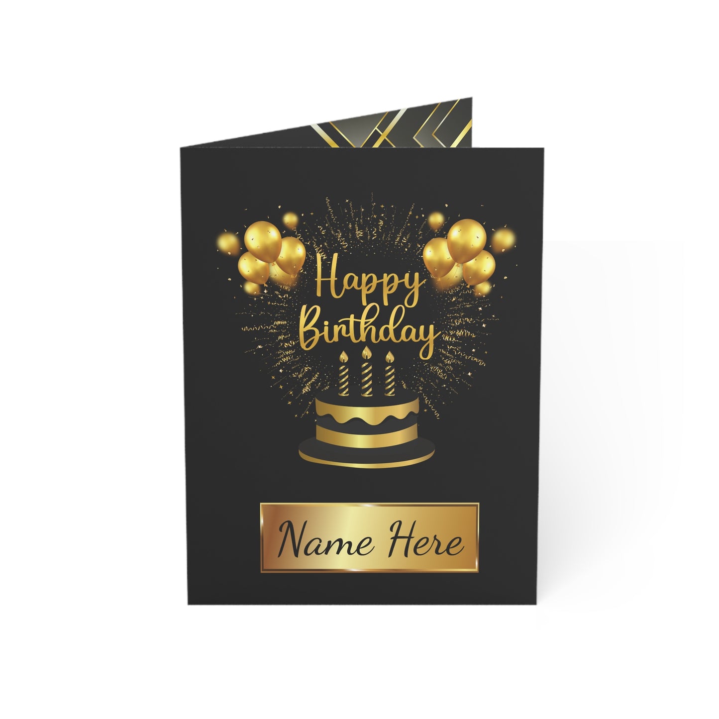 Birthday of Gold Cards | Custom B-Day | Notes from the Heart (1, 10 pcs)