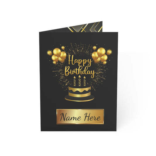 Birthday of Gold Cards | Custom B-Day | Notes from the Heart (1, 10 pcs)