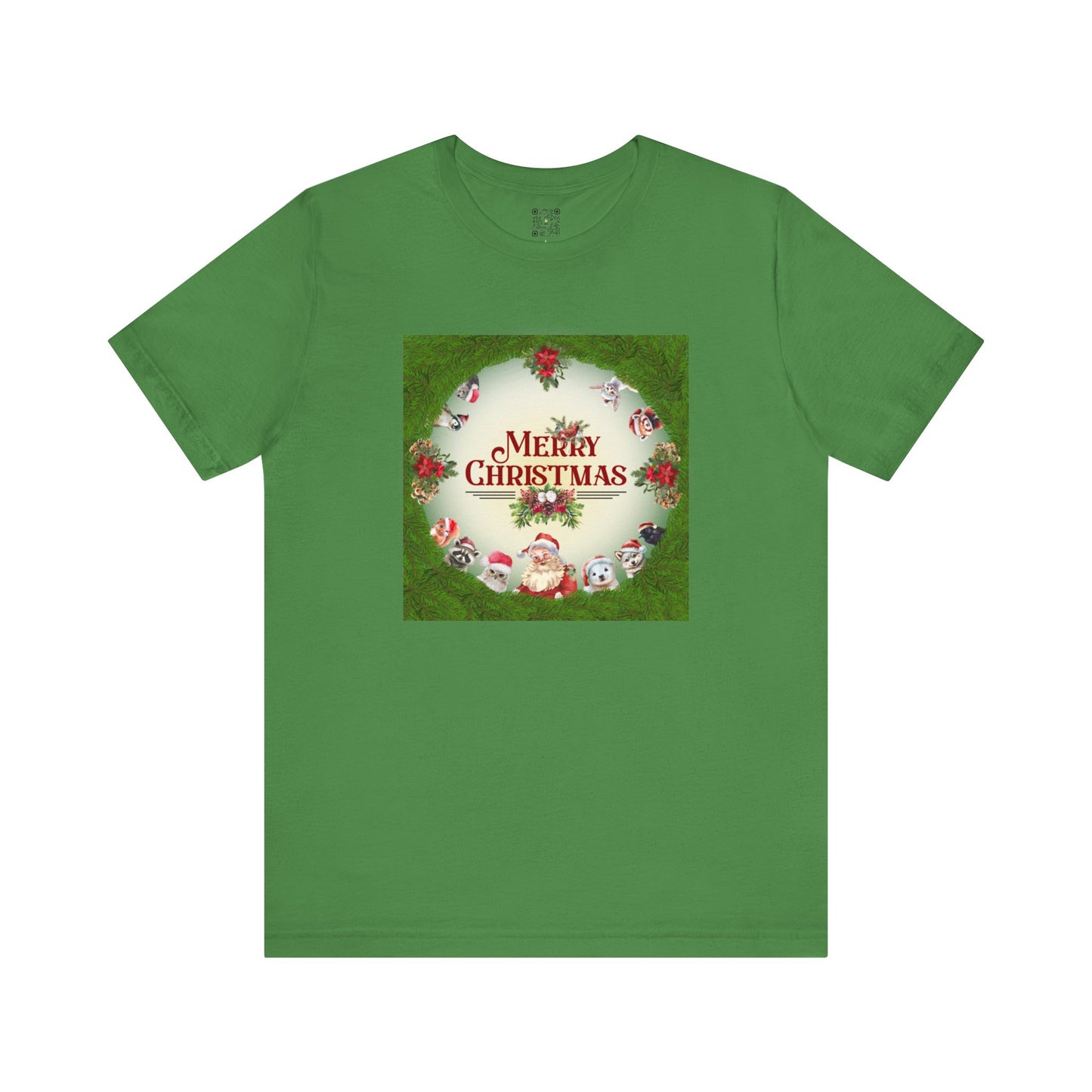 Santa and Critters / Christmas Short Sleeve Tee | Unisex Jersey