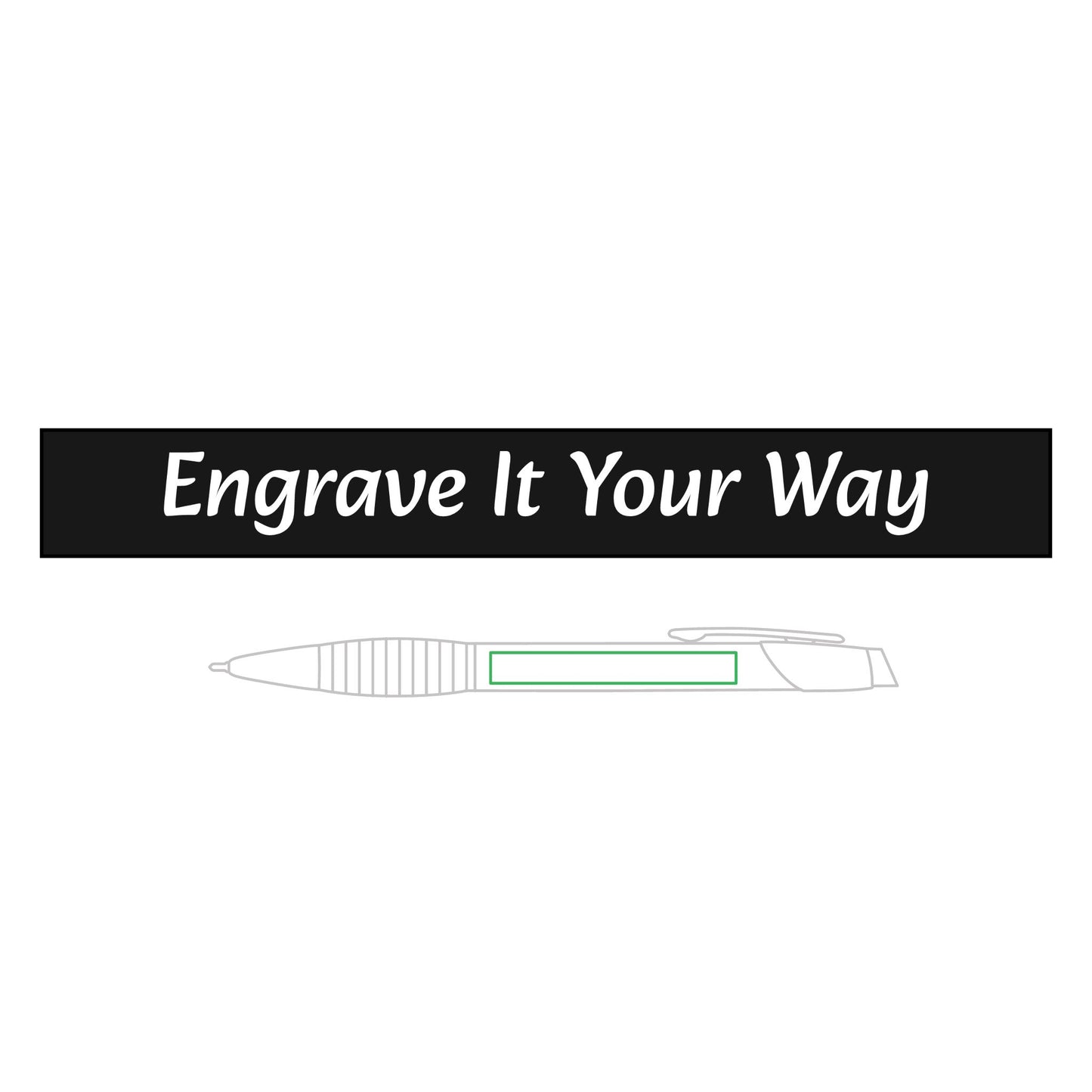 Engravable Brass Ballpoint Pen with Grip — Personalized Customizable Pen