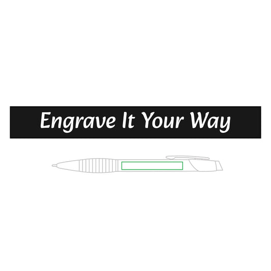 Engravable Brass Ballpoint Pen with Grip — Personalized Customizable Pen