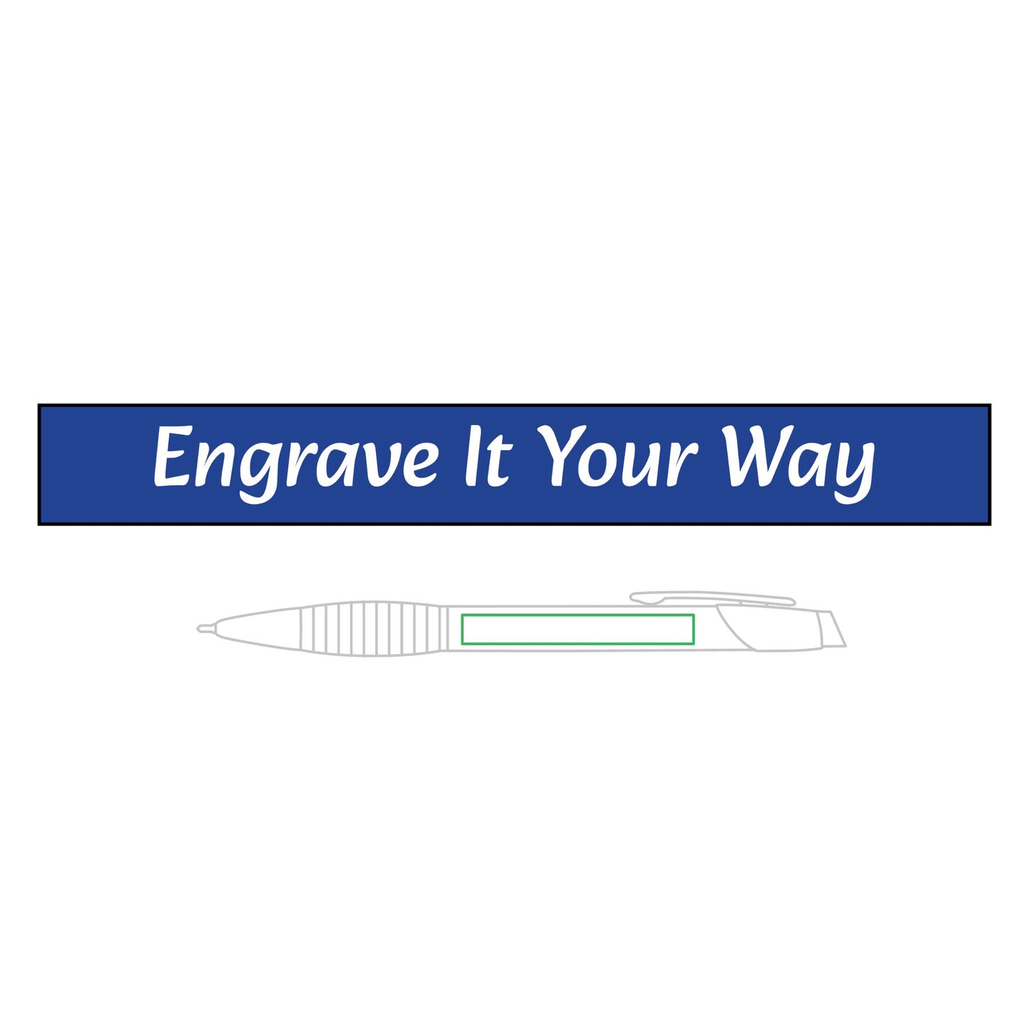 Engravable Brass Ballpoint Pen with Grip — Personalized Customizable Pen