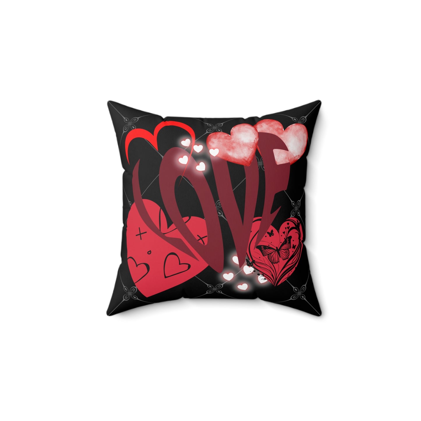 Heart Love Throw Pillow — 'Amor' Soft Heart Motif | Romantic Decor