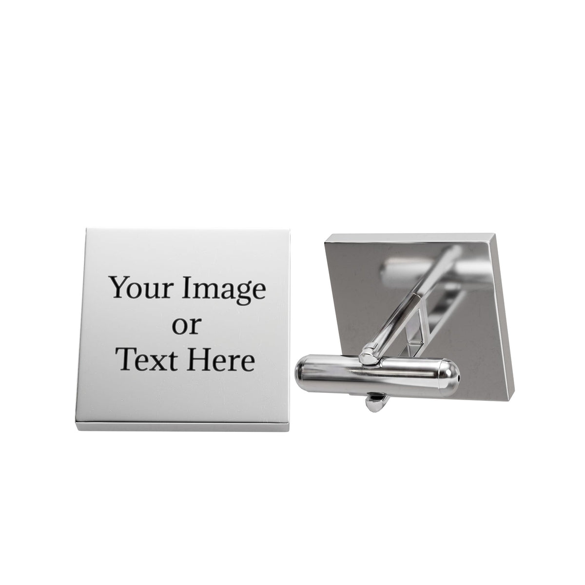 Personalized Square Cufflinks | Custom Engraved Men's Gift