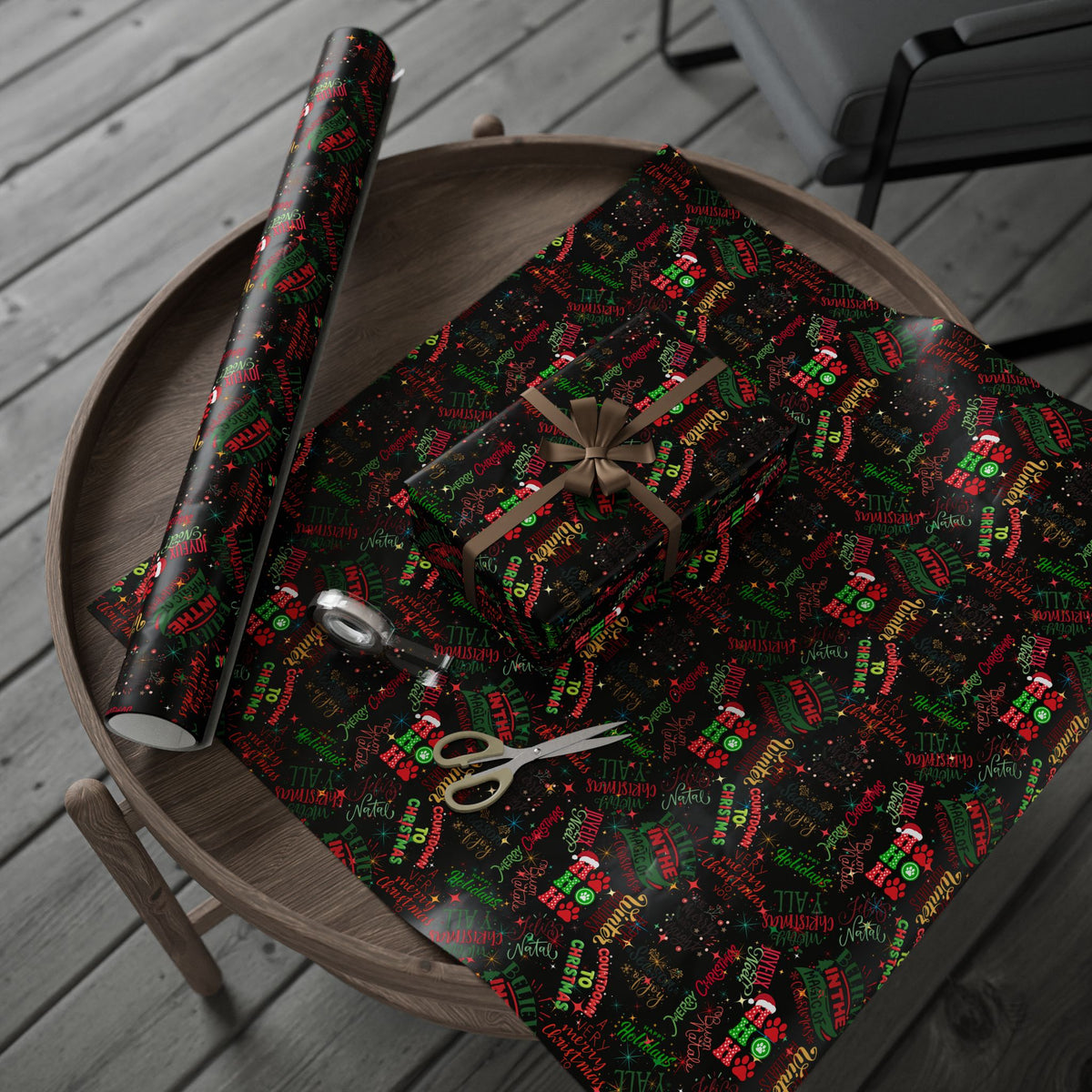 Holiday Quotes Gift Wrap | Magic of the Season | Christmas Wrapping Paper