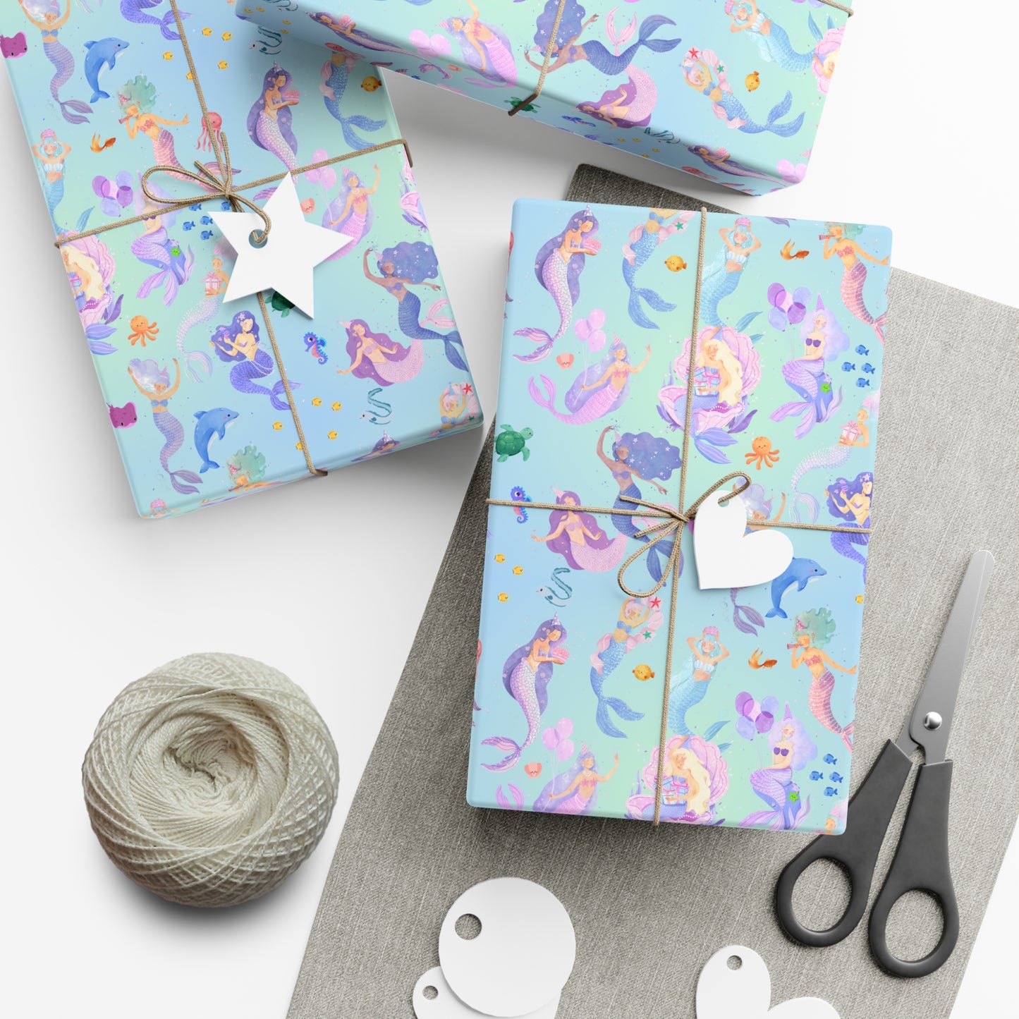 Mermaid Party Gift Wrap Papers