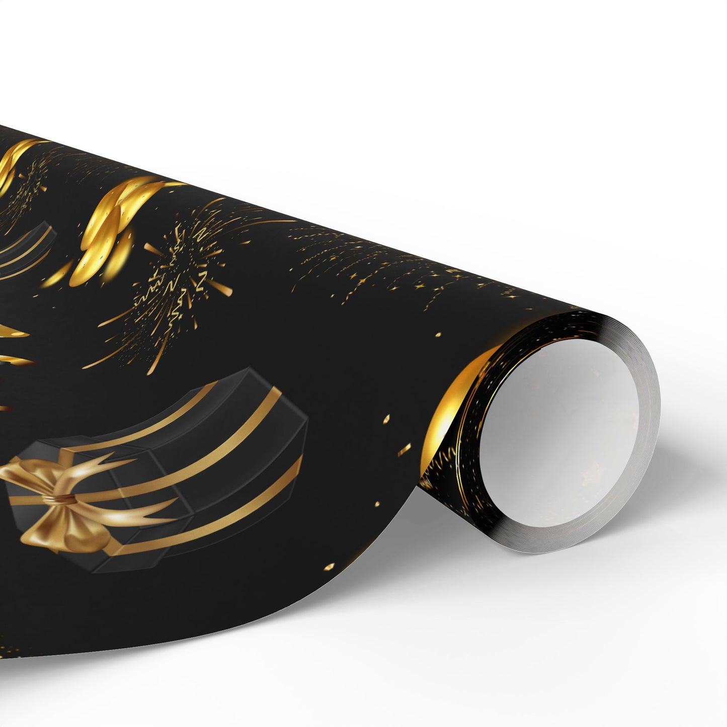 Birthday of Gold | Black and Gold | For All Age Wrapping Papers