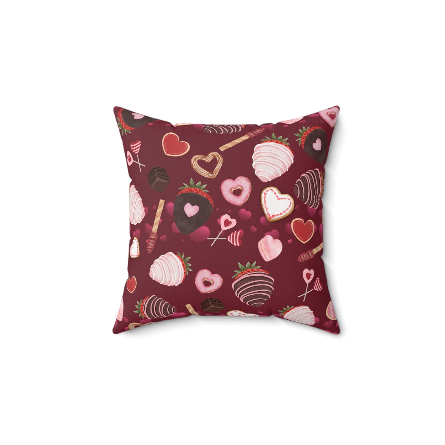 Love Is Sweet Throw Pillow | Sweet Candied From the Heart | Sweet Romance Decor