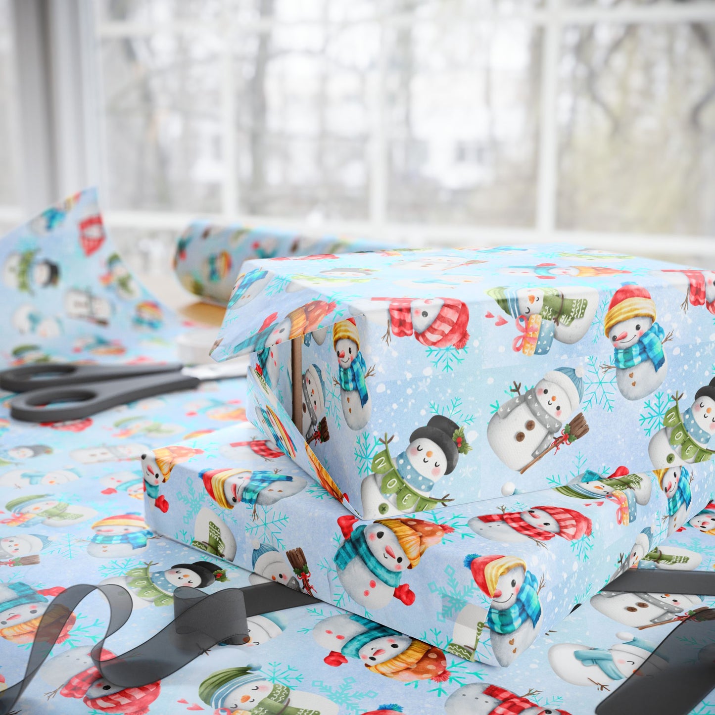 Snowmen at Play | Wrapping Papers