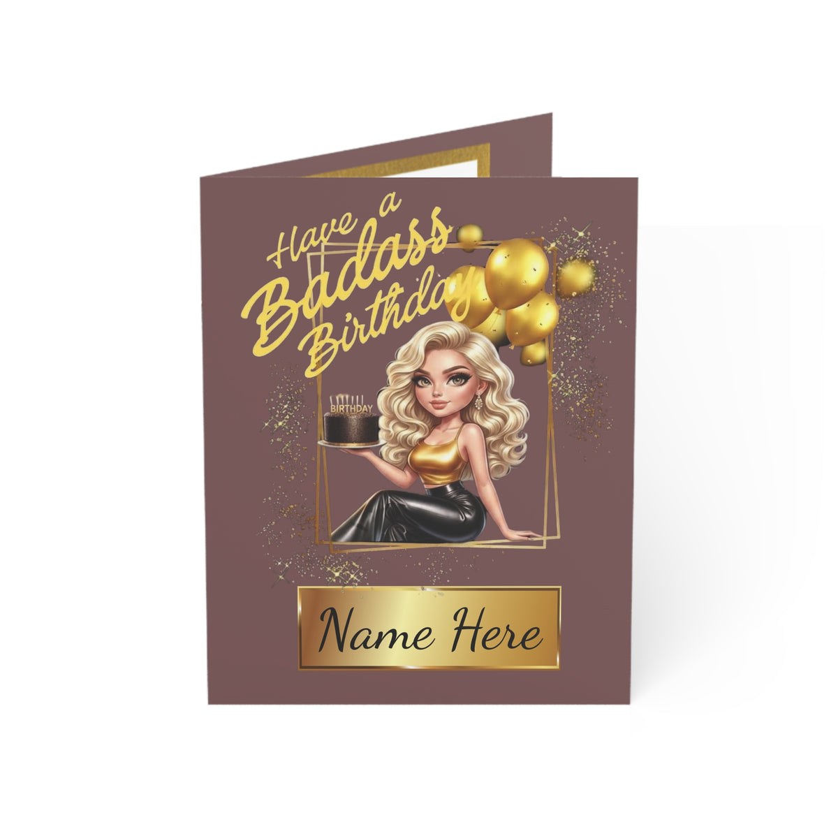 Badass Birthday (Hottie) Cards | Custom B-Day | Bombshell (1, 10 pcs)