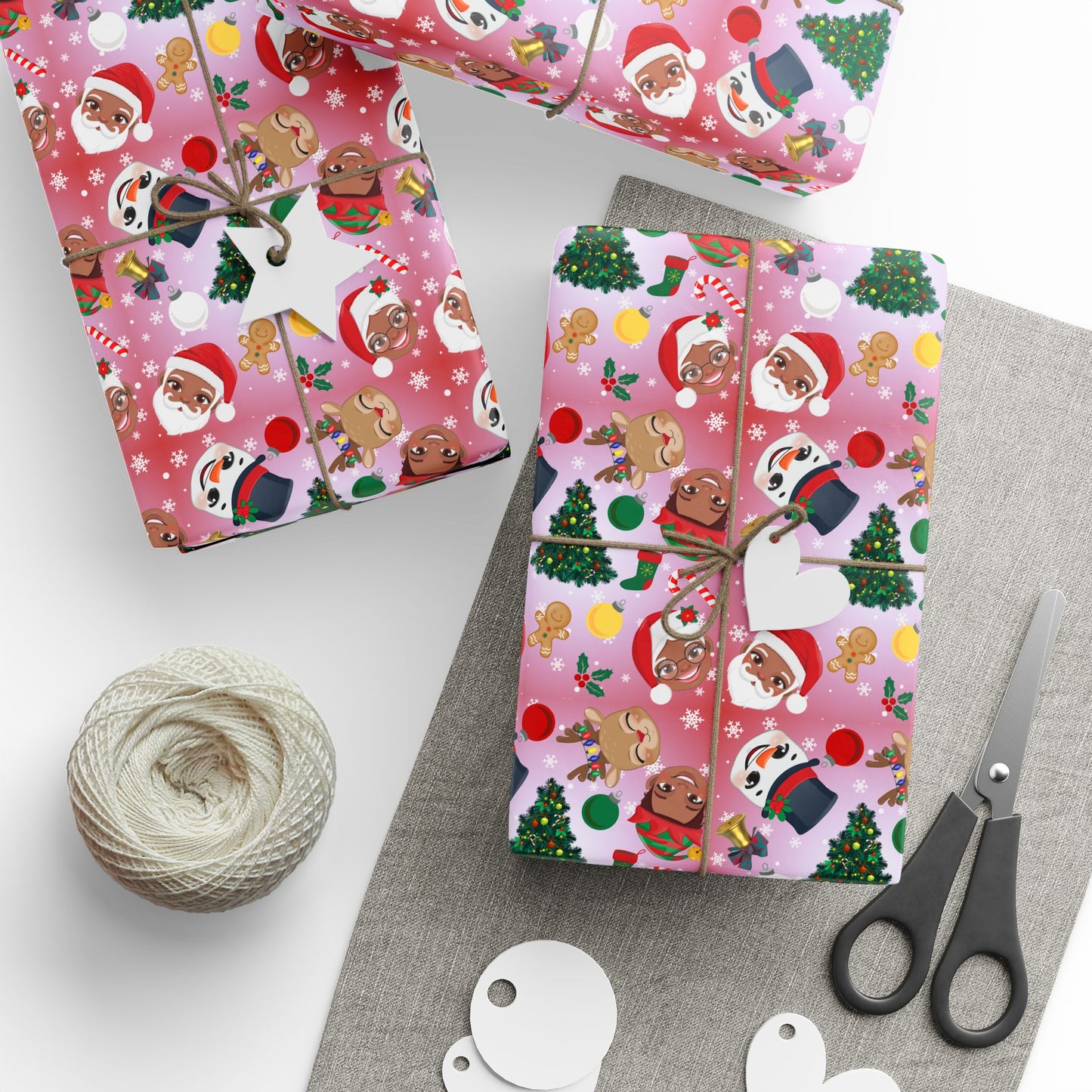 Santa Family | Wrapping Paper