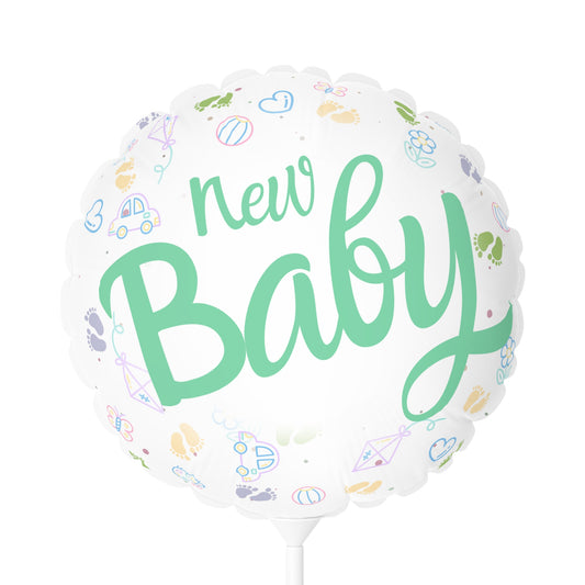 New Baby - Neutral | New Arrival Balloon (Round and Heart-shaped), Air Only 11"