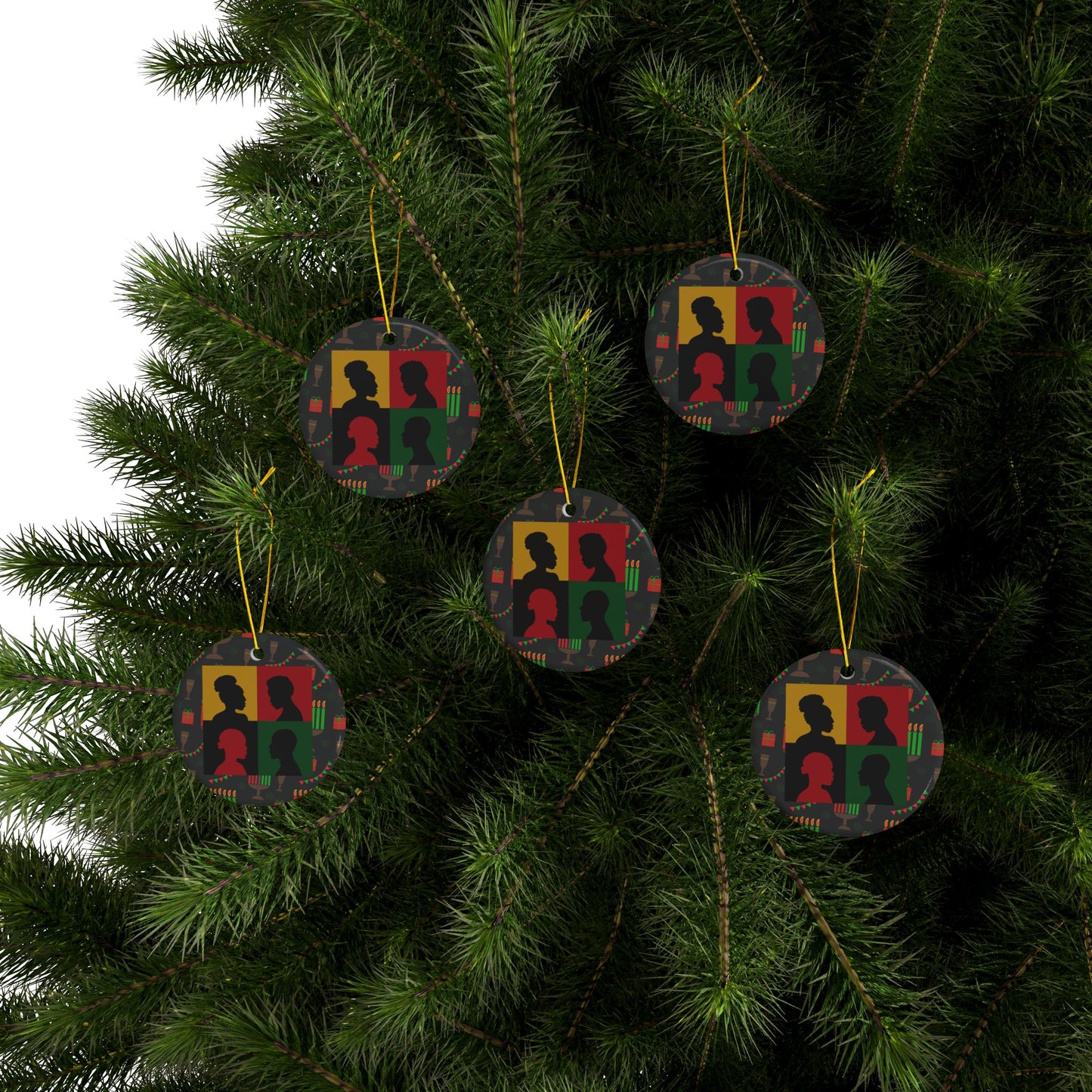 Community  | Kwanzaa | Heirloom Ceramic Ornaments (1pc, 3pcs, 5pcs, 10pcs)