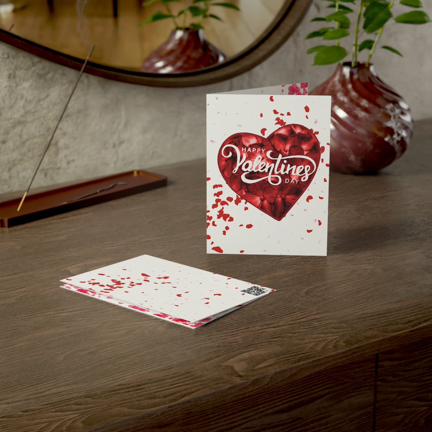 Valentine's Day Greeting Cards — 'Happy Valentines Day' Love Note (1/10 pc)