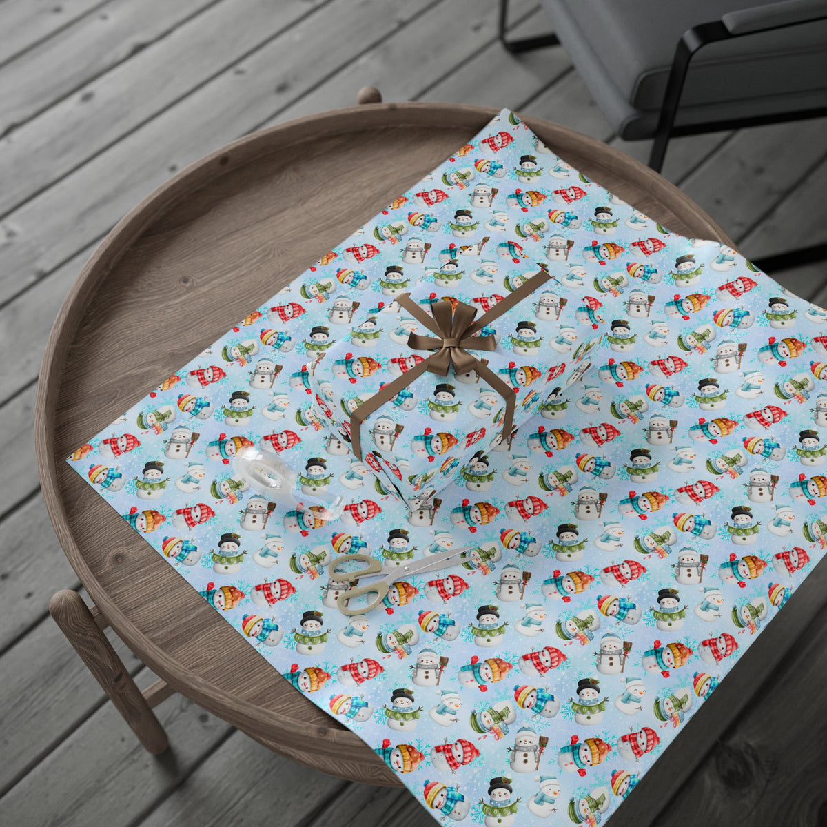 Snowmen at Play | Snowball Play and Cute Winter Land Fun | Gift Wrapping Papers