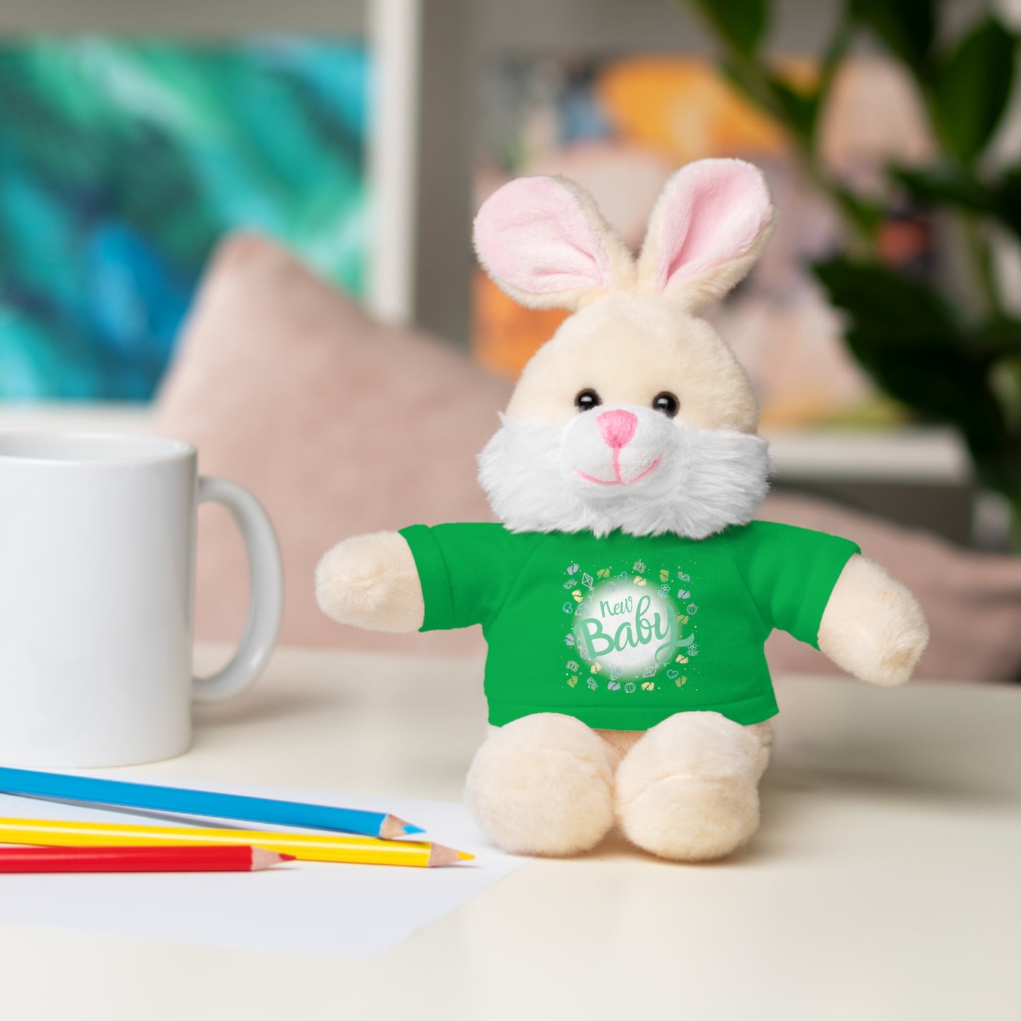 New Baby | Plush Toy with T-Shirt (10 Colors, 6 Animals)