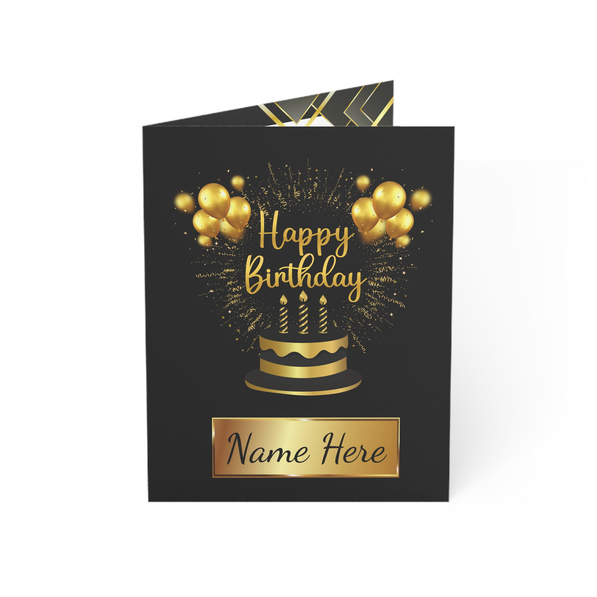 Birthday of Gold Cards | Custom B-Day | Notes from the Heart (1, 10 pcs)