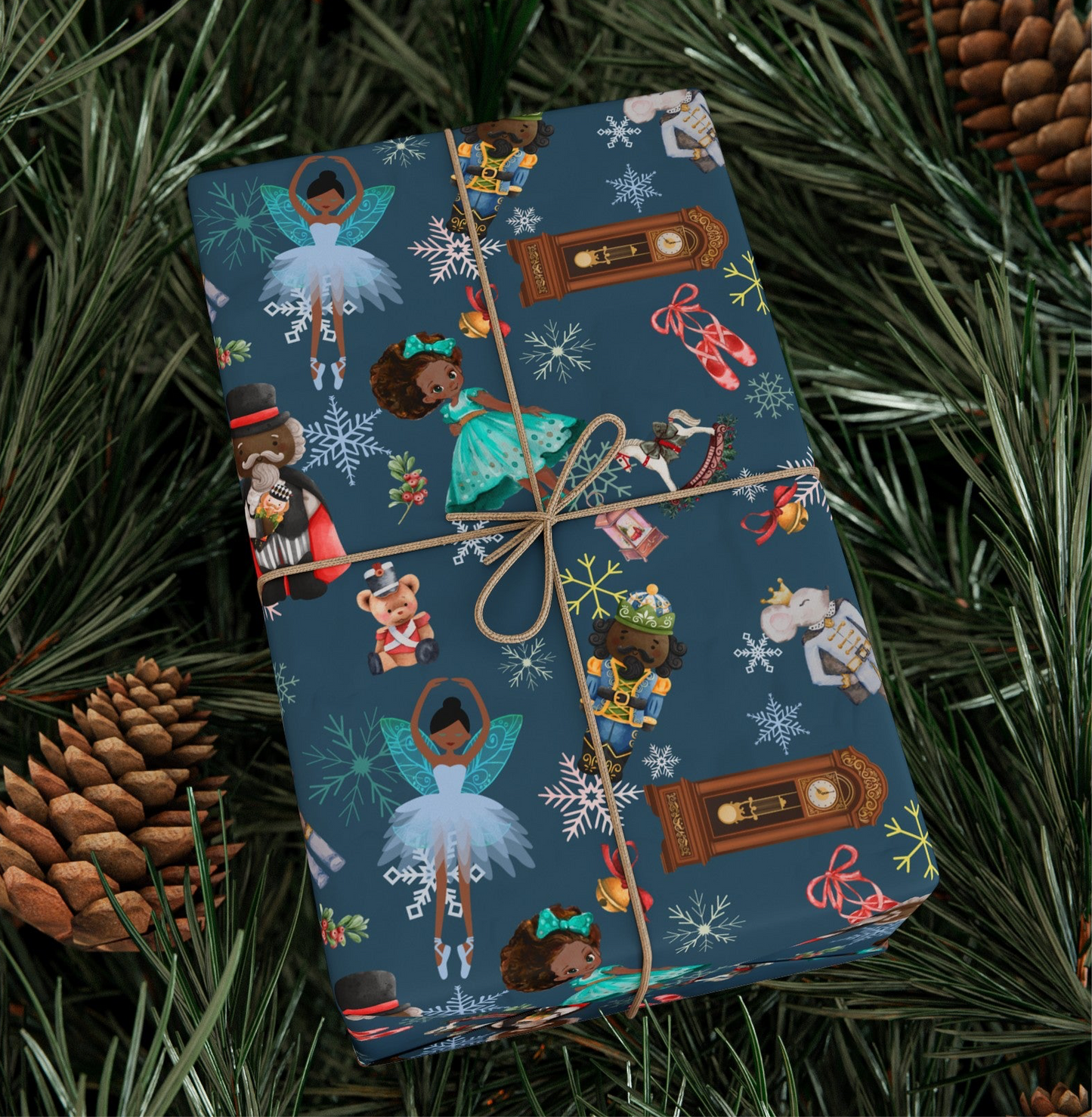 Hot Chocolate Nutcracker Wrapping Paper