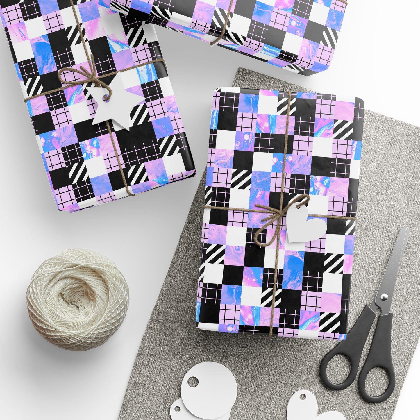KPop DH Gift Wrap | K Pop for All Use | Colorful Pixel Gift Wrap (Bright Geometric Pattern)