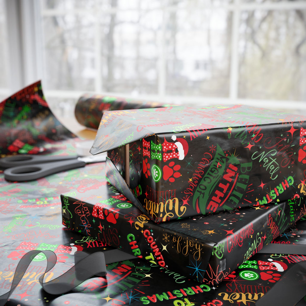 Holiday Quotes Gift Wrap | Magic of the Season | Christmas Wrapping Paper
