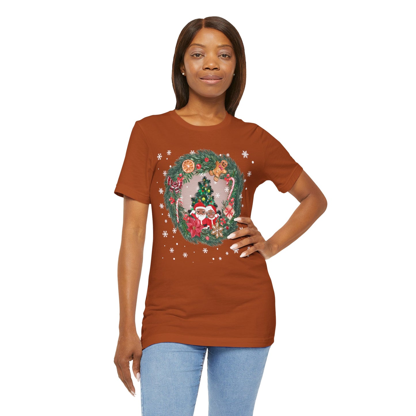 Santa Family / Christmas Short Sleeve Tee | Unisex Jersey