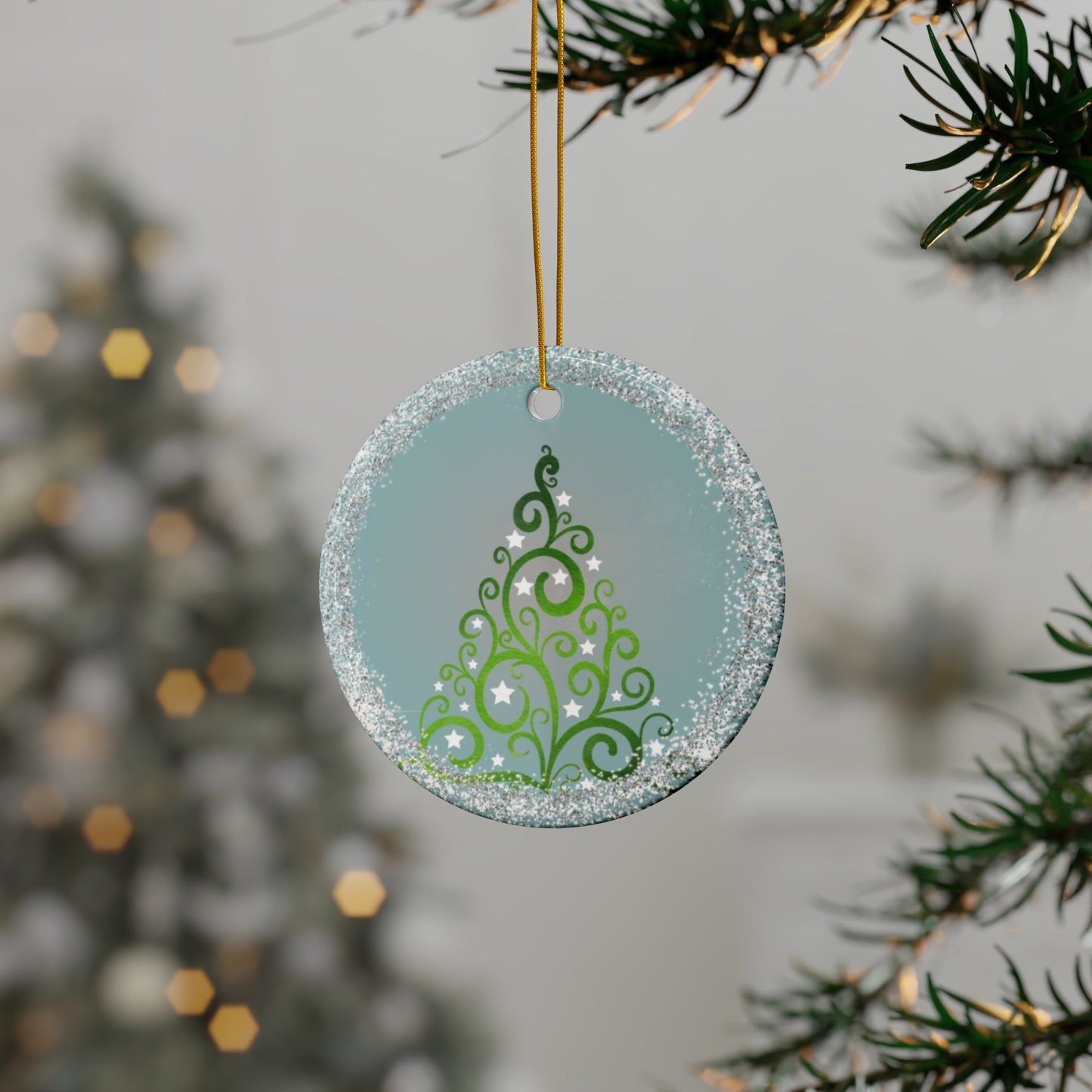 Joyous | Silver Tree | Heirloom Ceramic Ornaments (1pc, 3pcs, 5pcs, 10pcs)