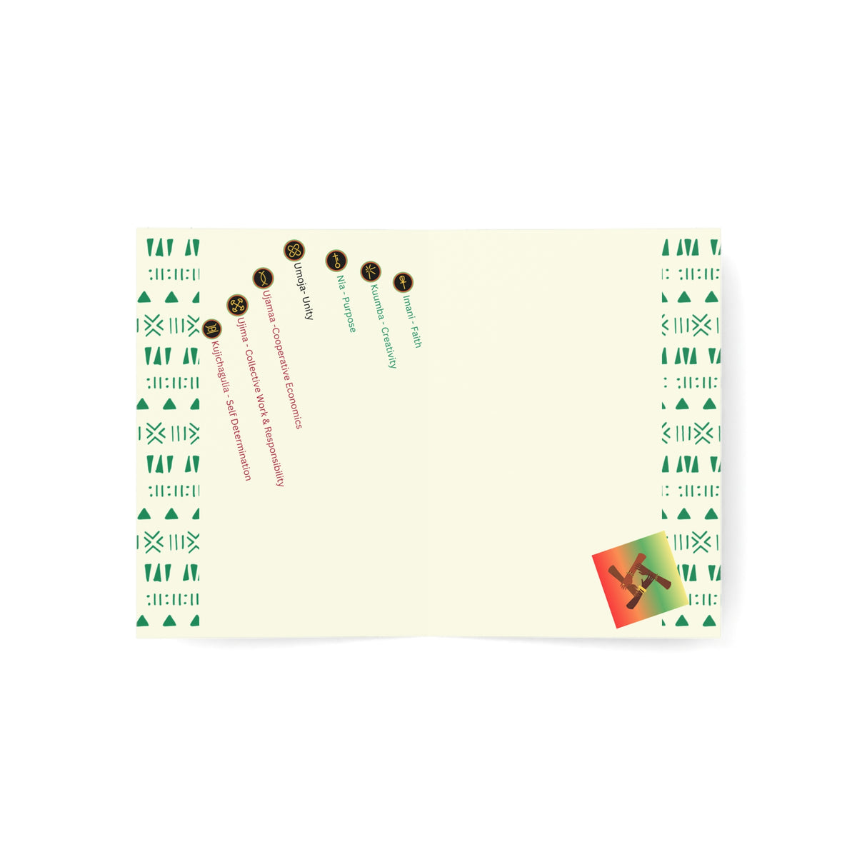 Joy of Kwanzaa | Kwanzaa Community Celebration | Afrocentric Family Unity Design | Personalized Greeting Cards (1, 10 pcs)