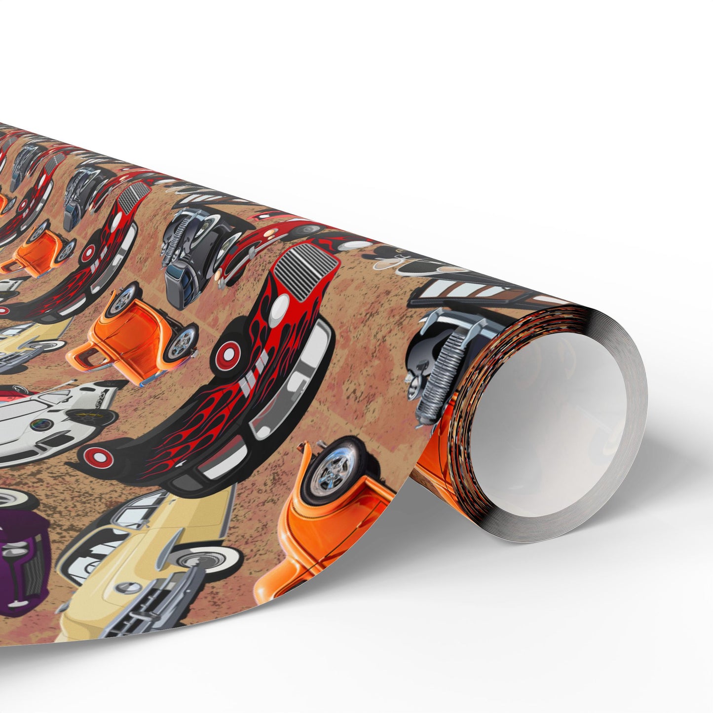 Vintage Cars Wrapping Paper Roll | Retro Classic Car Gift Wrap