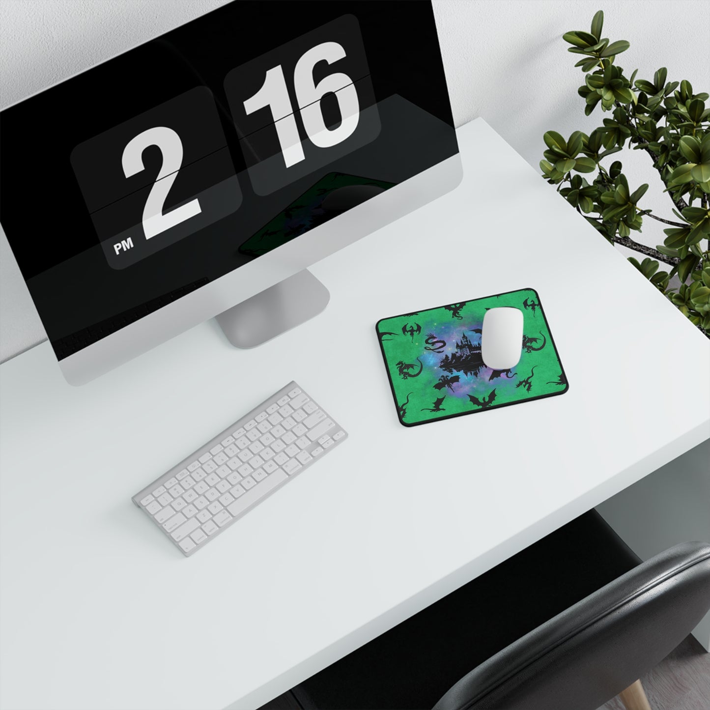 World of Dragons Mouse Pad | Green Gothic Gaming Pad