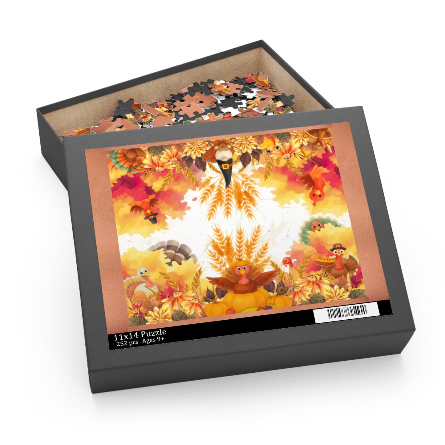 Turkey Hunt Puzzle — 252/500-Piece Jigsaw with Bunnies & Duckling