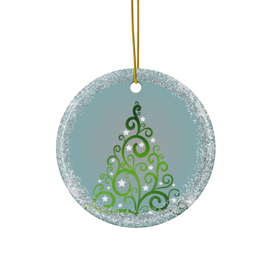 Joyous | Silver Tree | Heirloom Ceramic Ornaments (1pc, 3pcs, 5pcs, 10pcs)